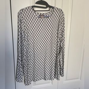 Chico’s, size 2 black and white top.